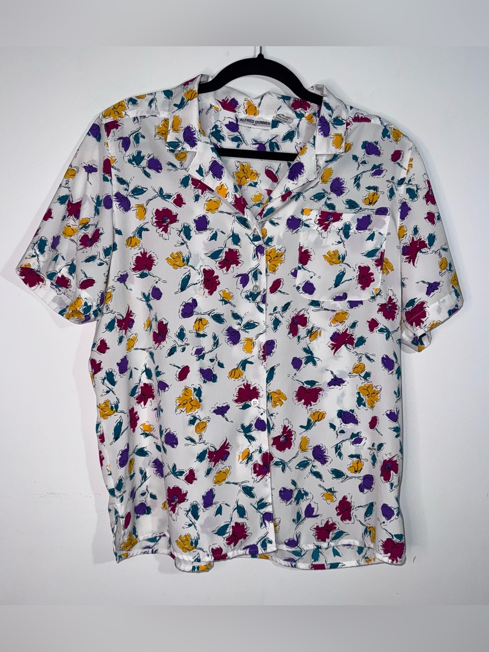 Vintage Floral Button Front Blouse Retro Cottagecore Grandma Chic Top 14